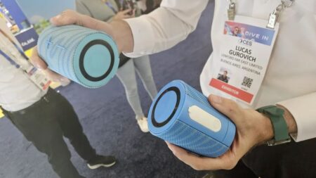 StormBerg Twin 2 bluetooth portable speaker that divides into halves