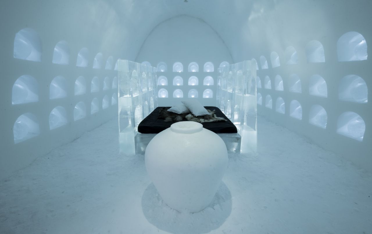 Swedish Icehotel- ICE KILN Inspired by the art of making traditional Korean Kiln