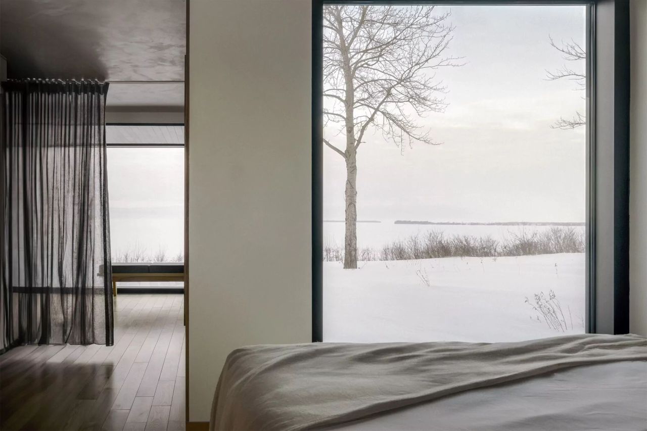 This Stilted Modular Residence Makes Best Out of Its Location - bedroom