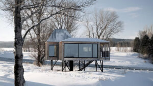 This Stilted Modular Residence Makes Best Out of Its Location - front view