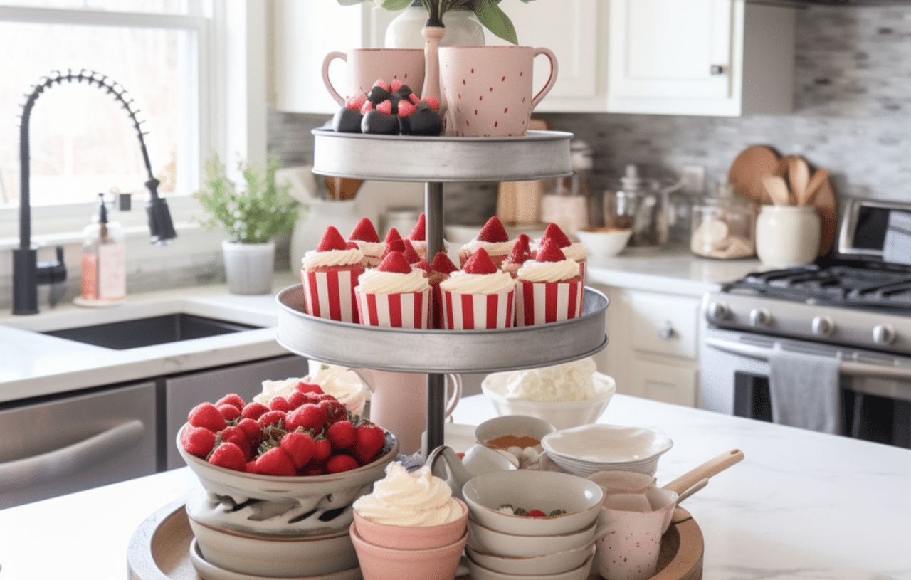 Tiered Tray Valentine's Day Décor