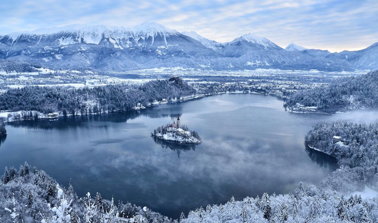 Winter Wonderlands in the World – Places to Visit in Winter - Lake Bled, Slovenia