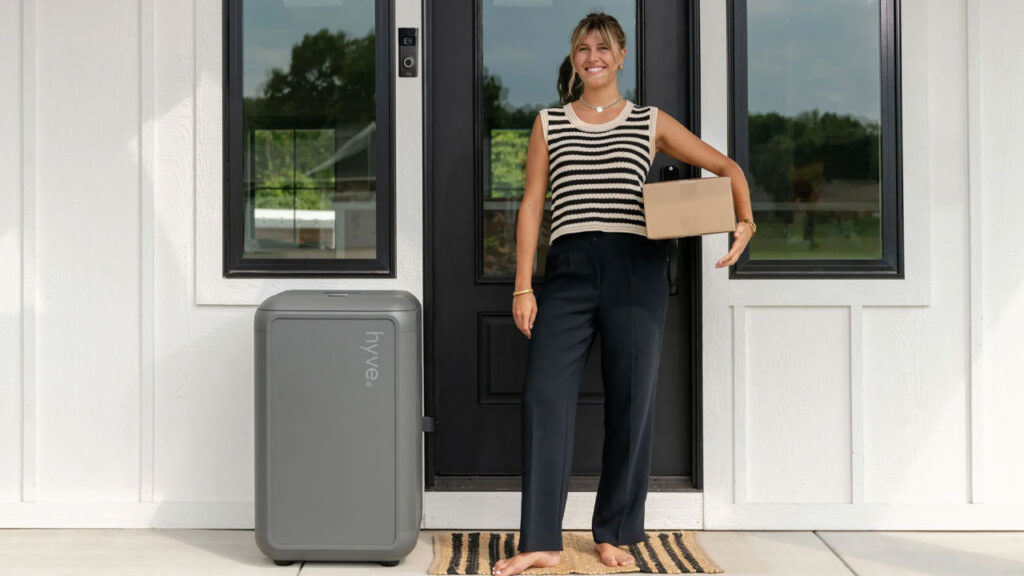 hyve is a smart home delivery pod