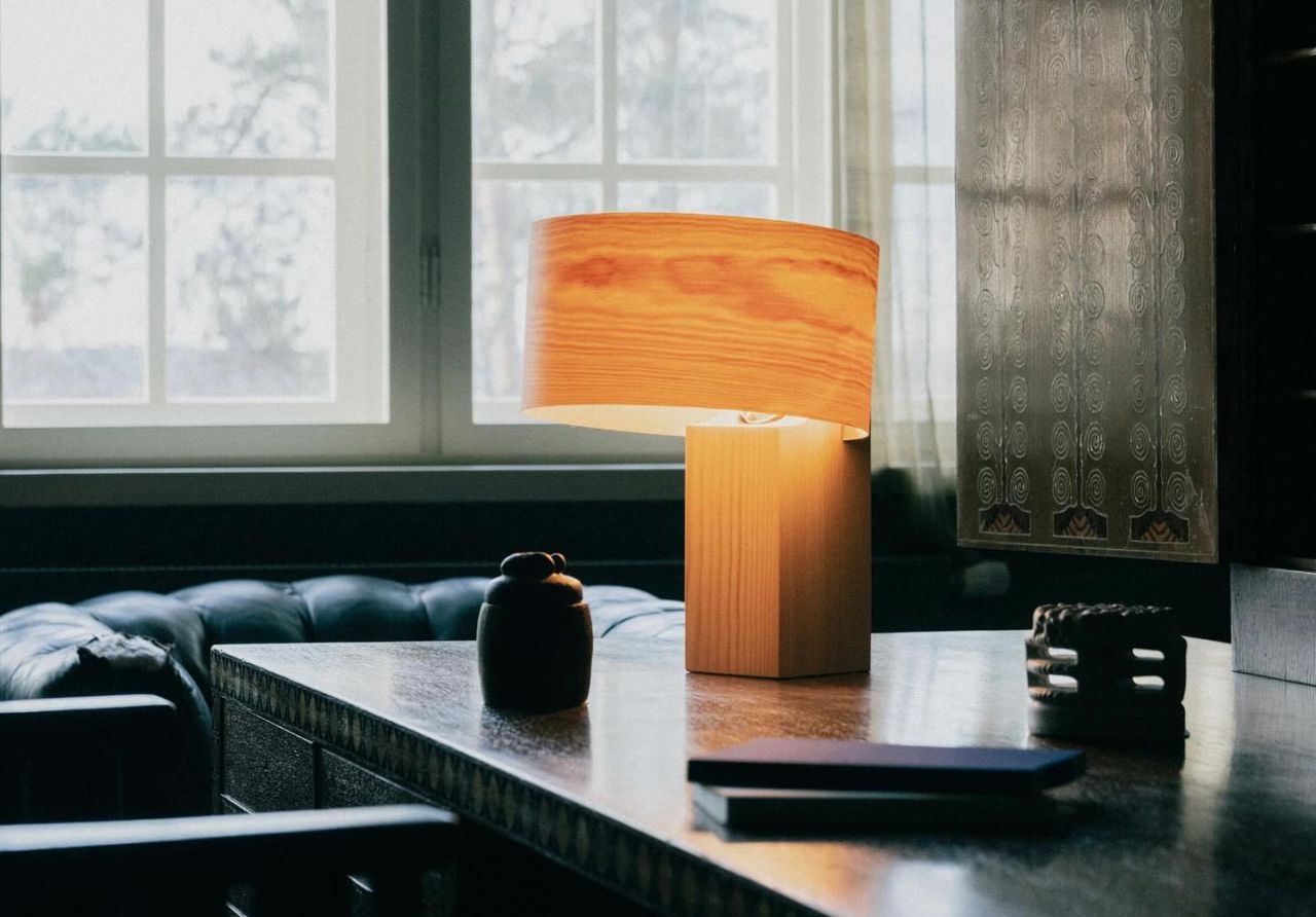 All-Pine Hoop Lamp by Vaarnii and John Tree