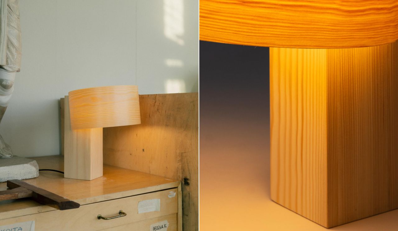 All-Pine Hoop Lamp by Vaarnii and John Tree