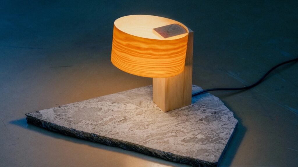 All-Pine Hoop Lamp by Vaarnii and John Tree