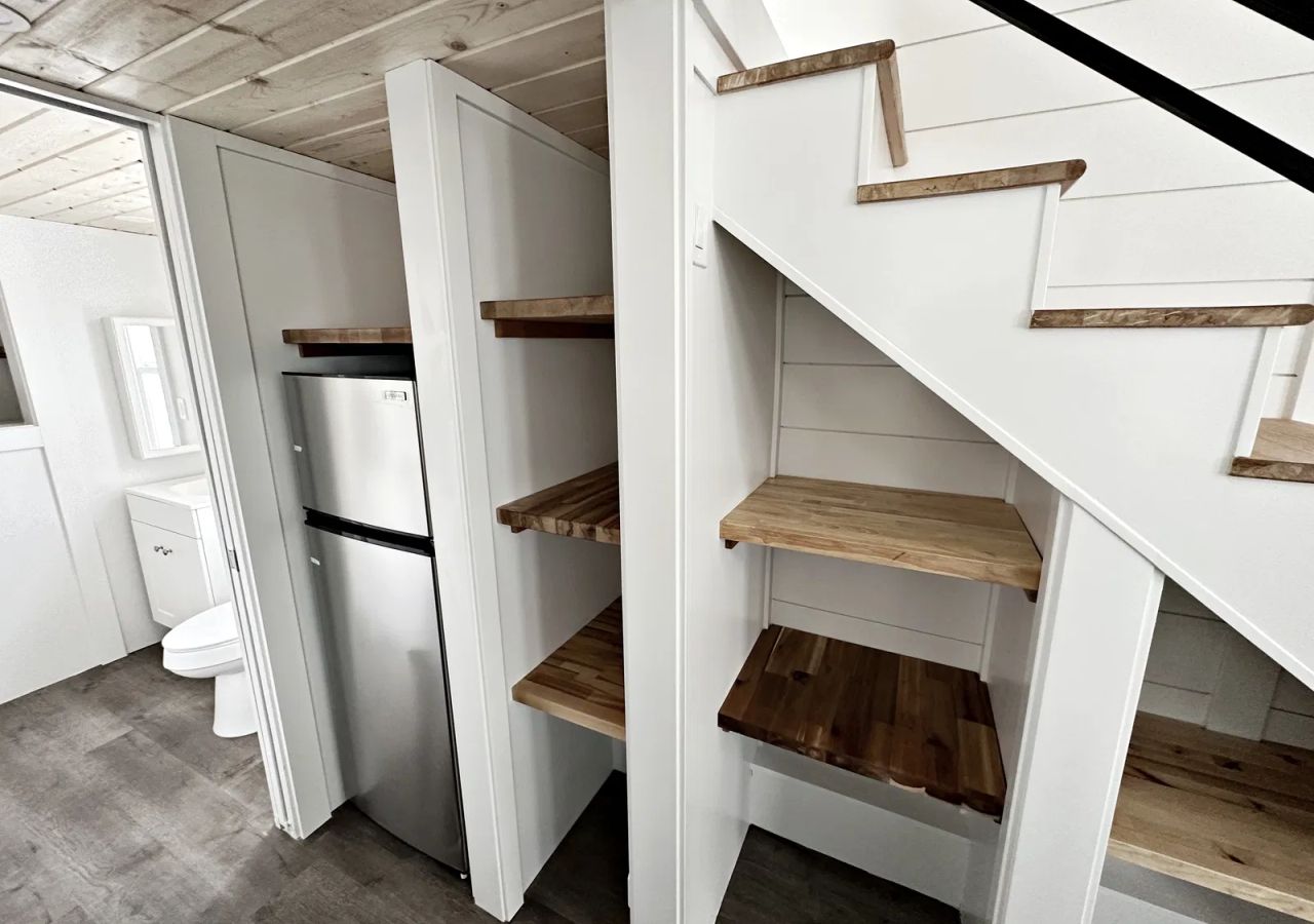 Atlas Tiny House_Storage Intergated Stairs