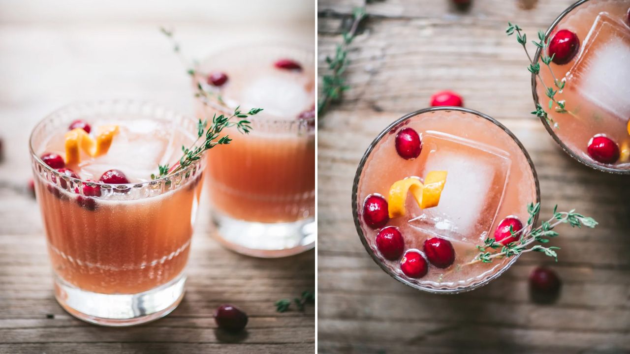 Best Cocktail Recipes for Valentine’s Day - Cranberry Orange Whiskey Cocktail