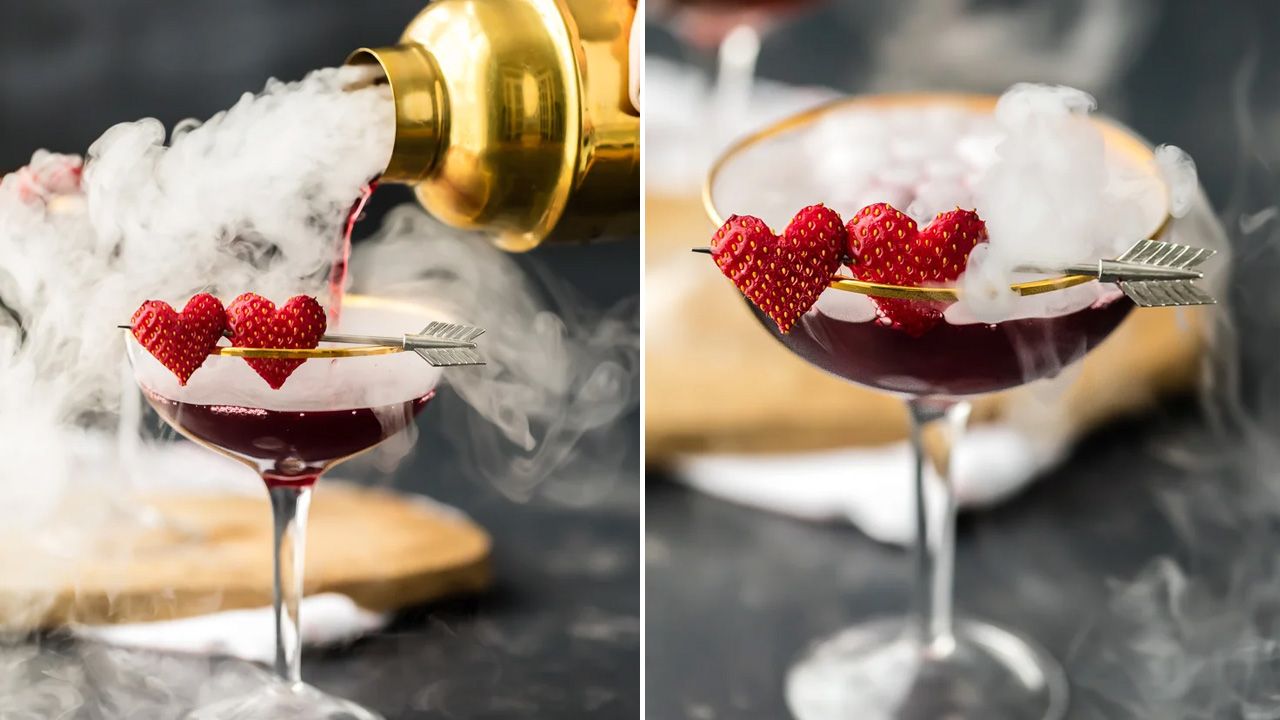 Best Cocktail Recipes for Valentine’s Day - Love Potion Martini