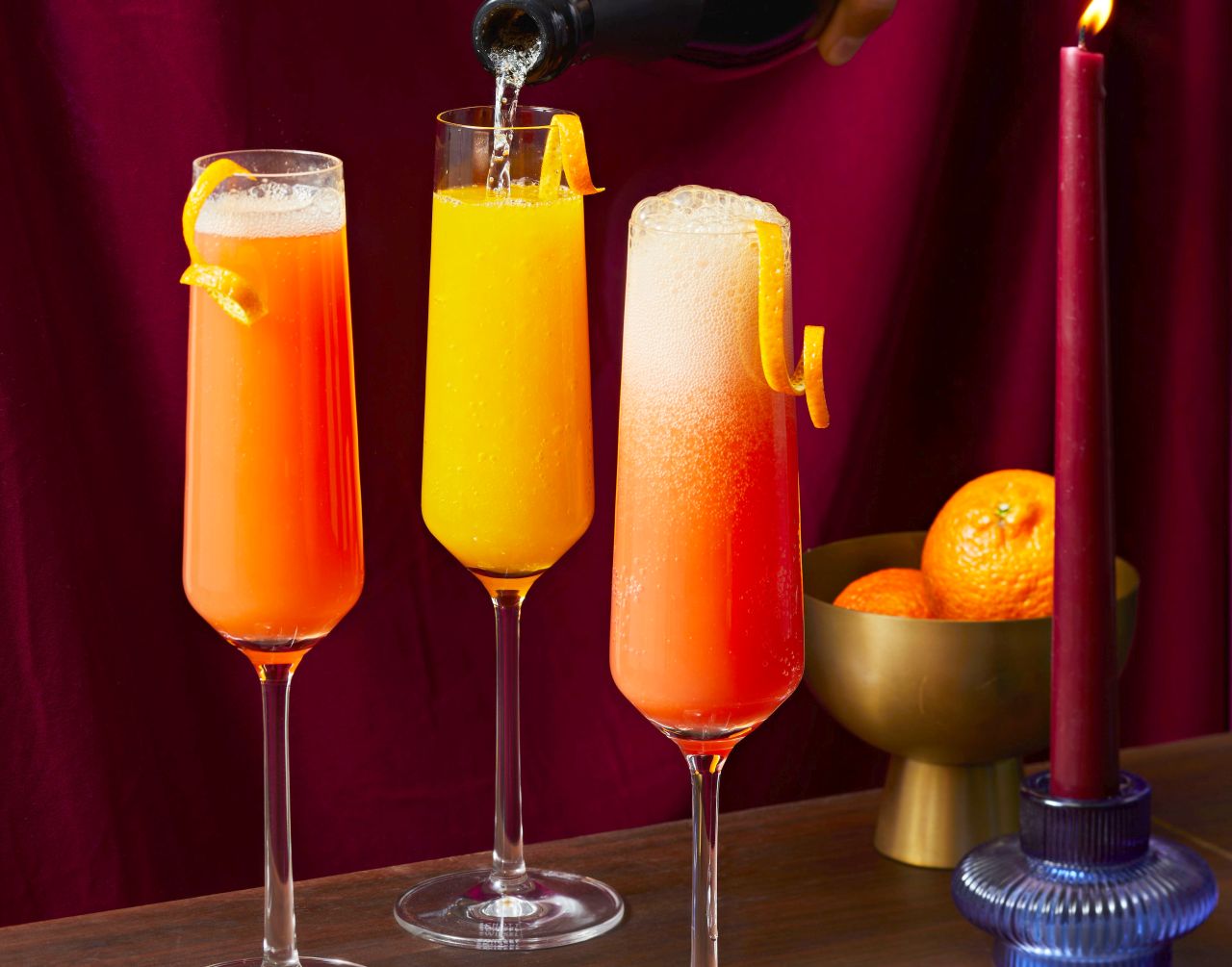 Best Cocktail Recipes for Valentine’s Day - Winter Citrus Mimosas