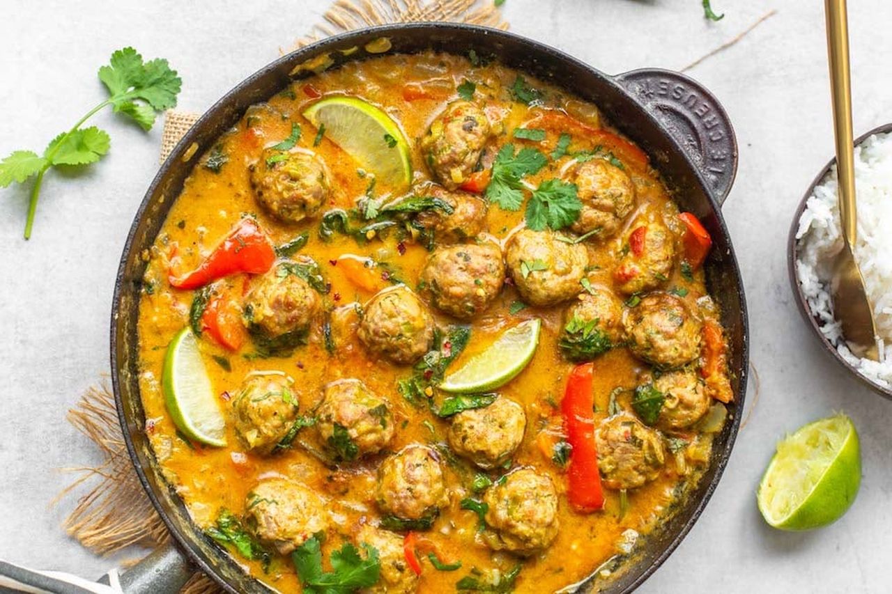 Coconut Curry Chicken Meatballs