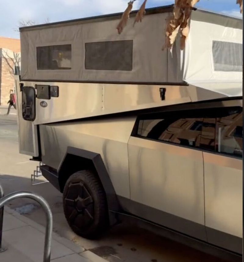 This Slide-in Camper for Tesla Cybertruck