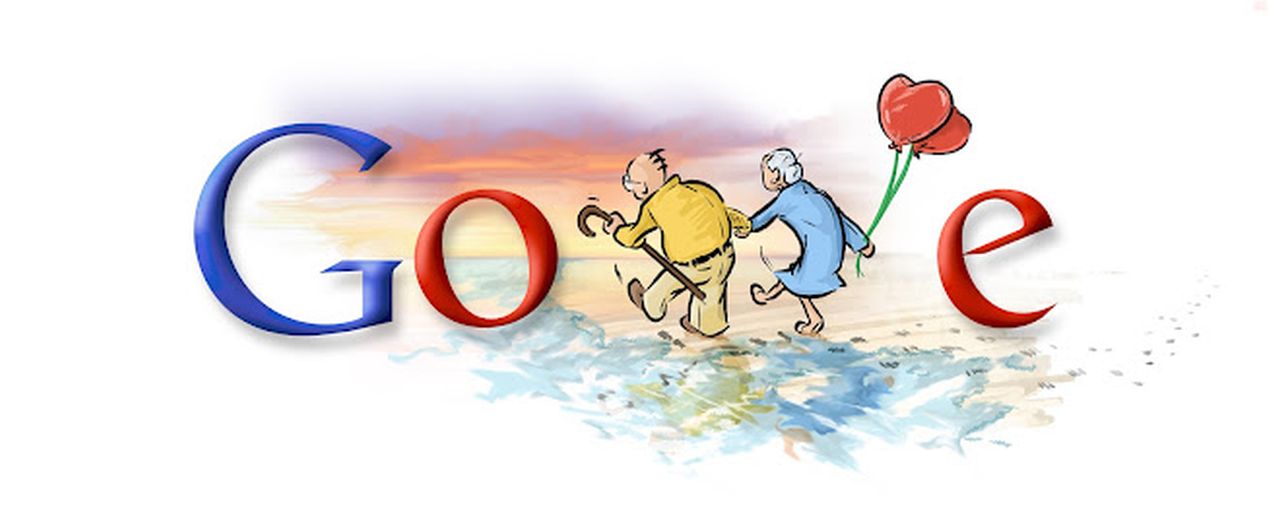 Google Doodle Valentine's Day 2008