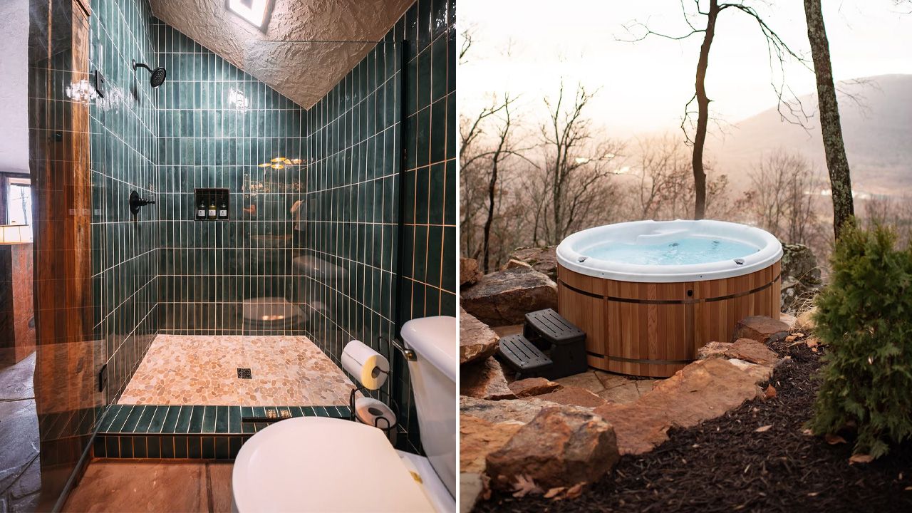 Merry Mushroom Hobbit House in Georgia - bathing amenities