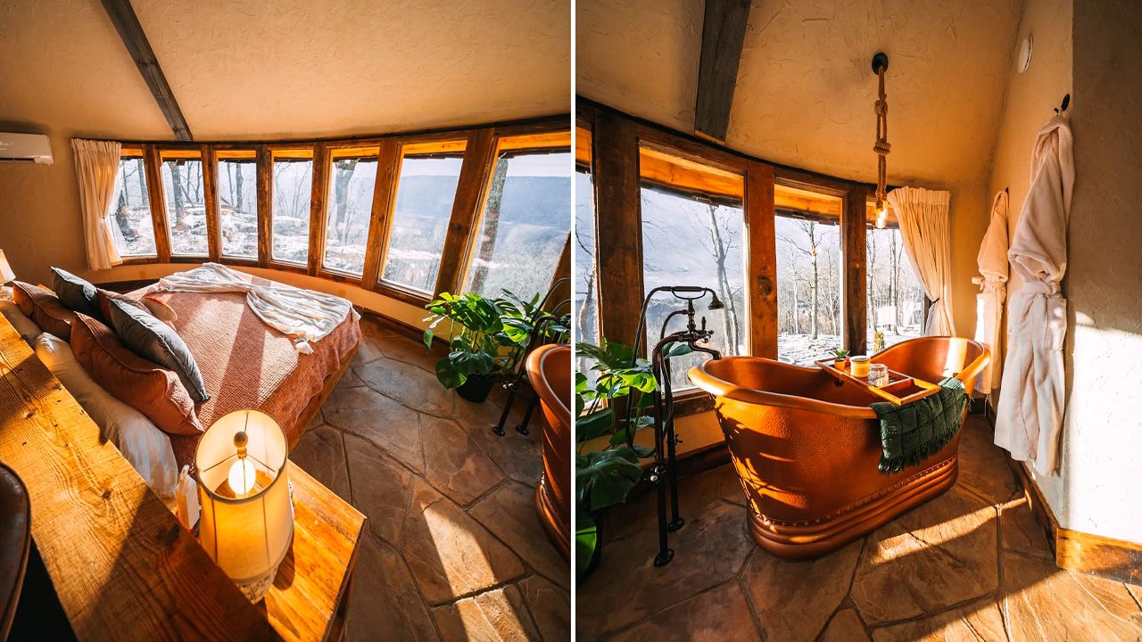 Merry Mushroom Hobbit House in Georgia - bedroom