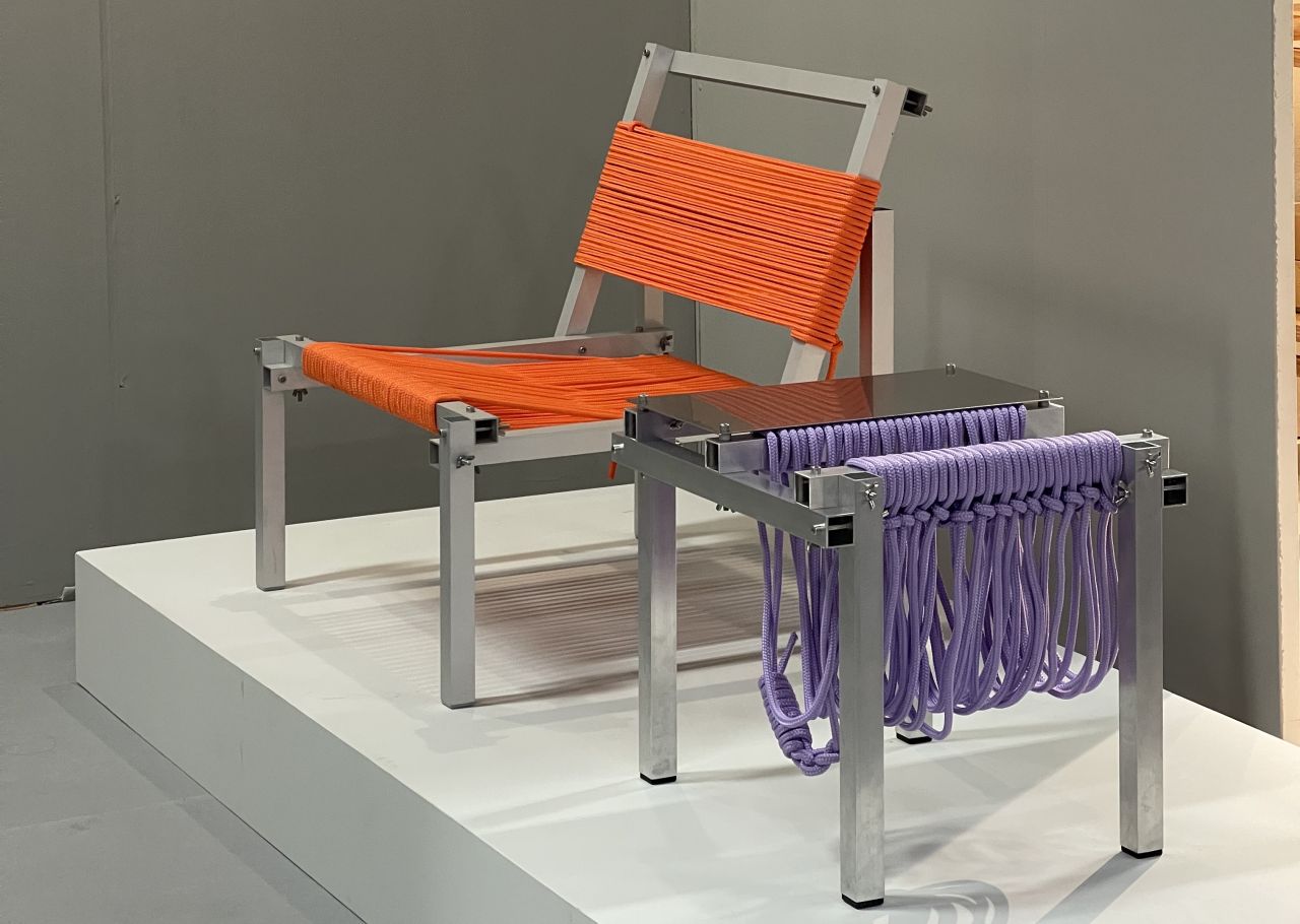 Muhui Ou exhibiting chair at Stockholm Furniture Fair