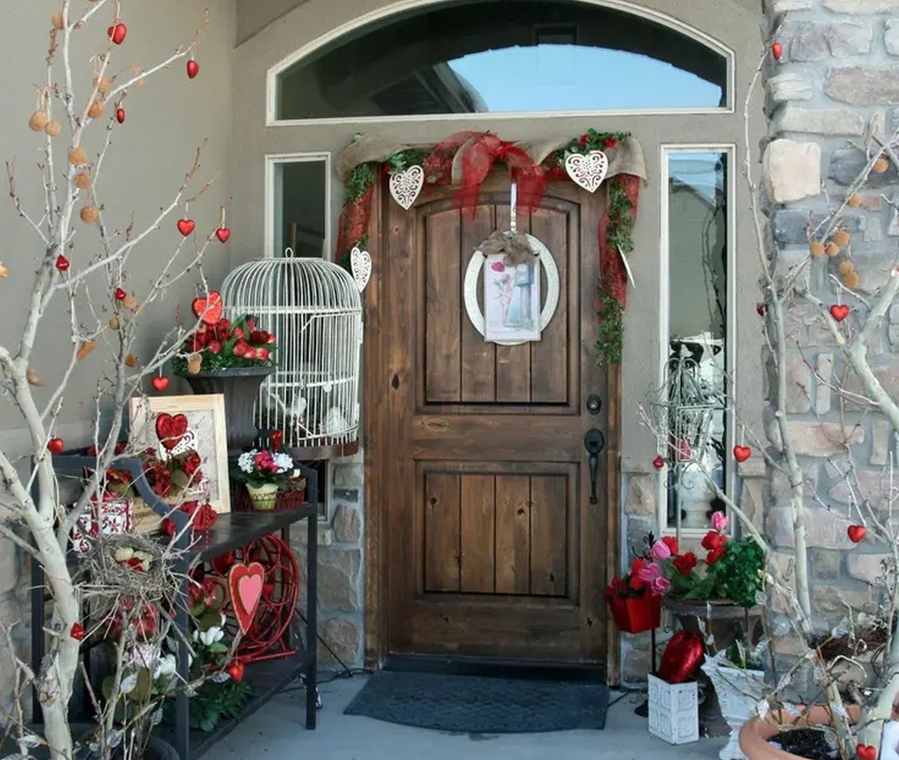 Porch decoration for the day of love