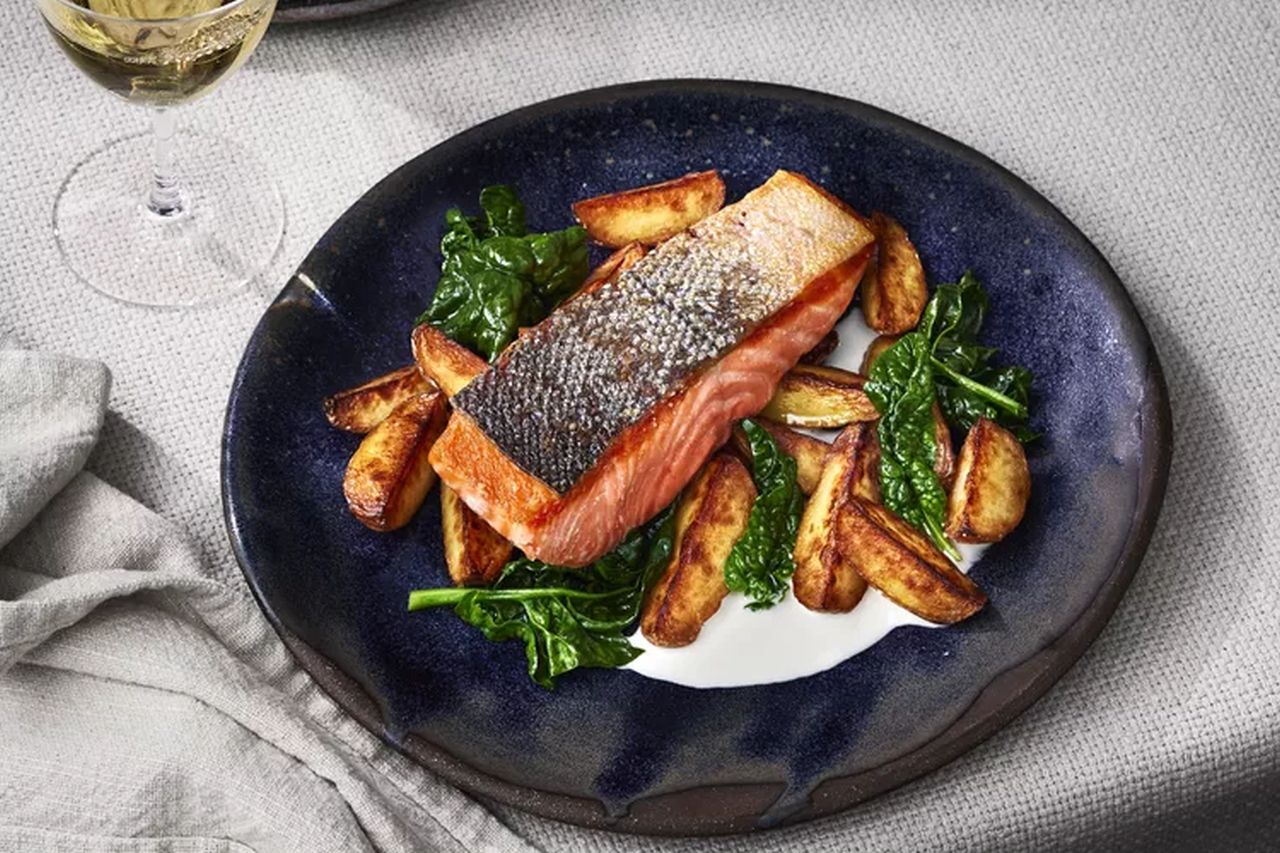 Salmon with Cider Cream Sauce