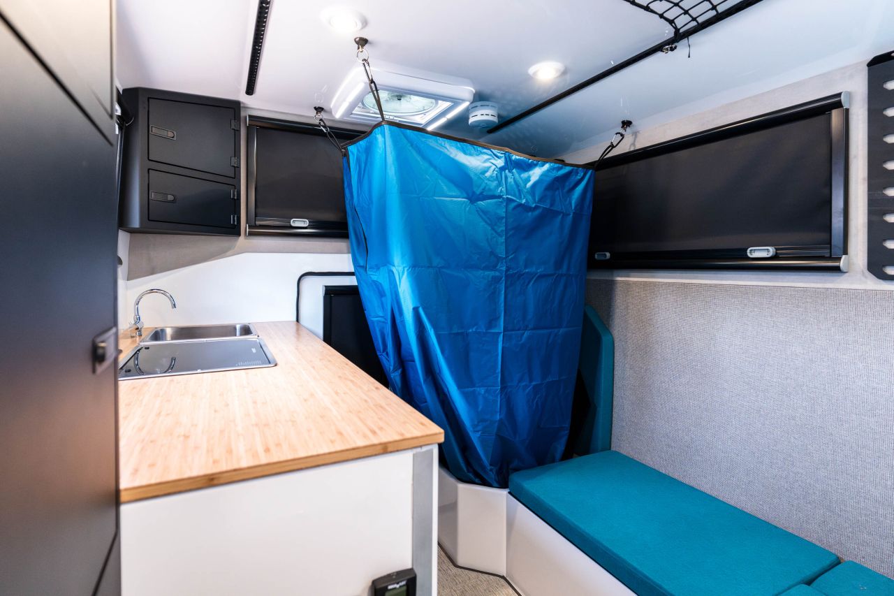 Supertramp Launches Flagship HT Truck Camper - toilet and shower