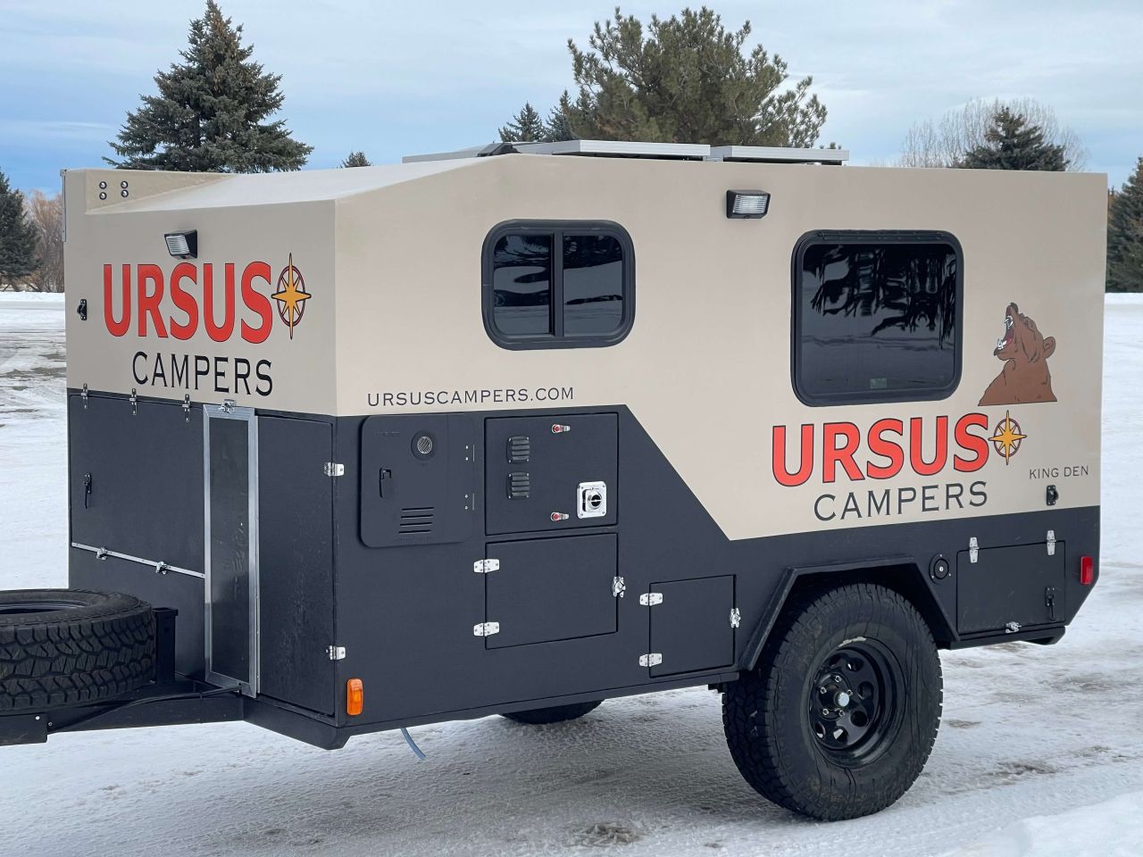 Ursus King Den Camper Trailer With King-Size Bed and Bunk Accommodates a Small Family