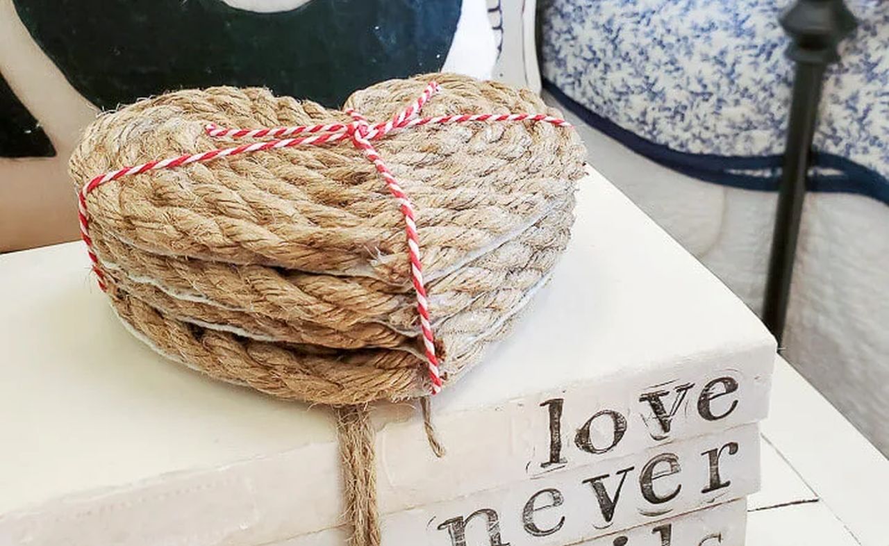 Valentines Coasters With Rope