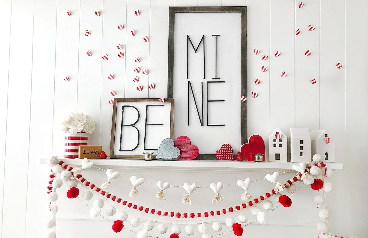 Valentine’s Day Mantel Ideas for Valentine's Day