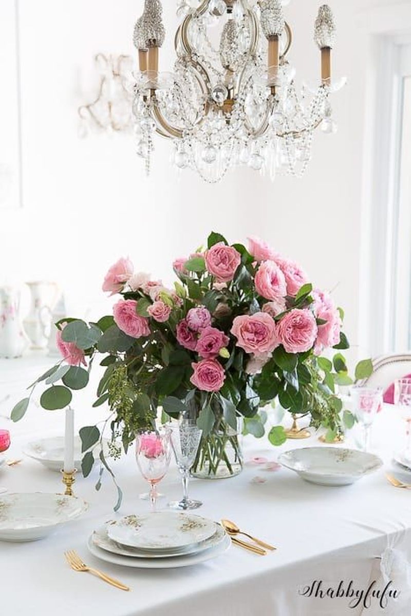 Valentine's Day tablescape with no red