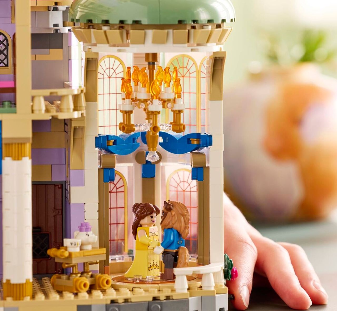 LEGO Beauty and the Beast Castle brick set - spinning ball room 1