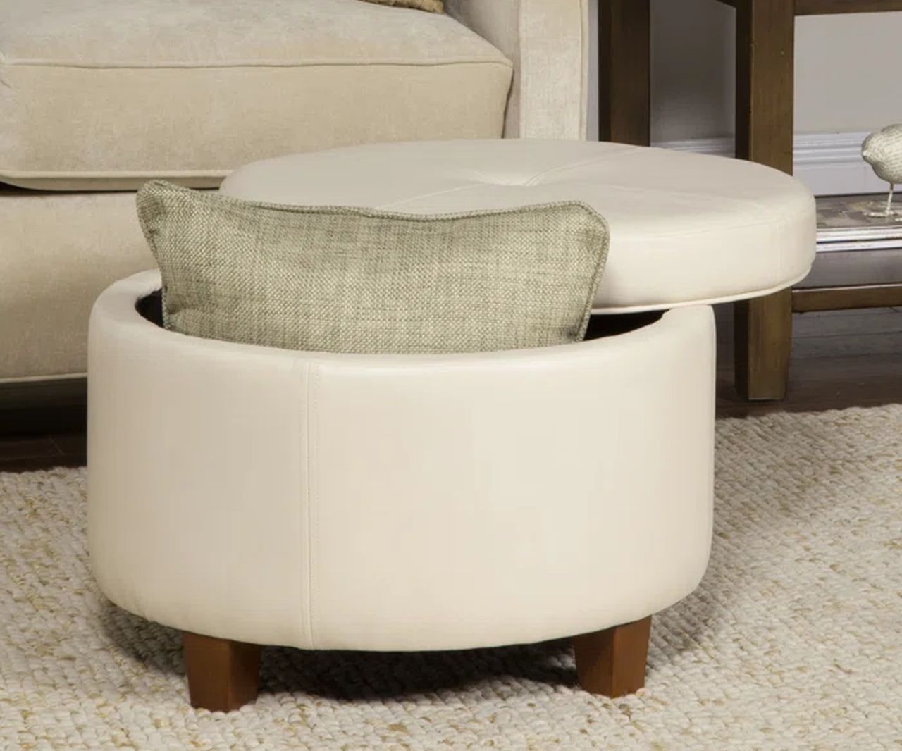 Breyonce Faux Leather Ottoman