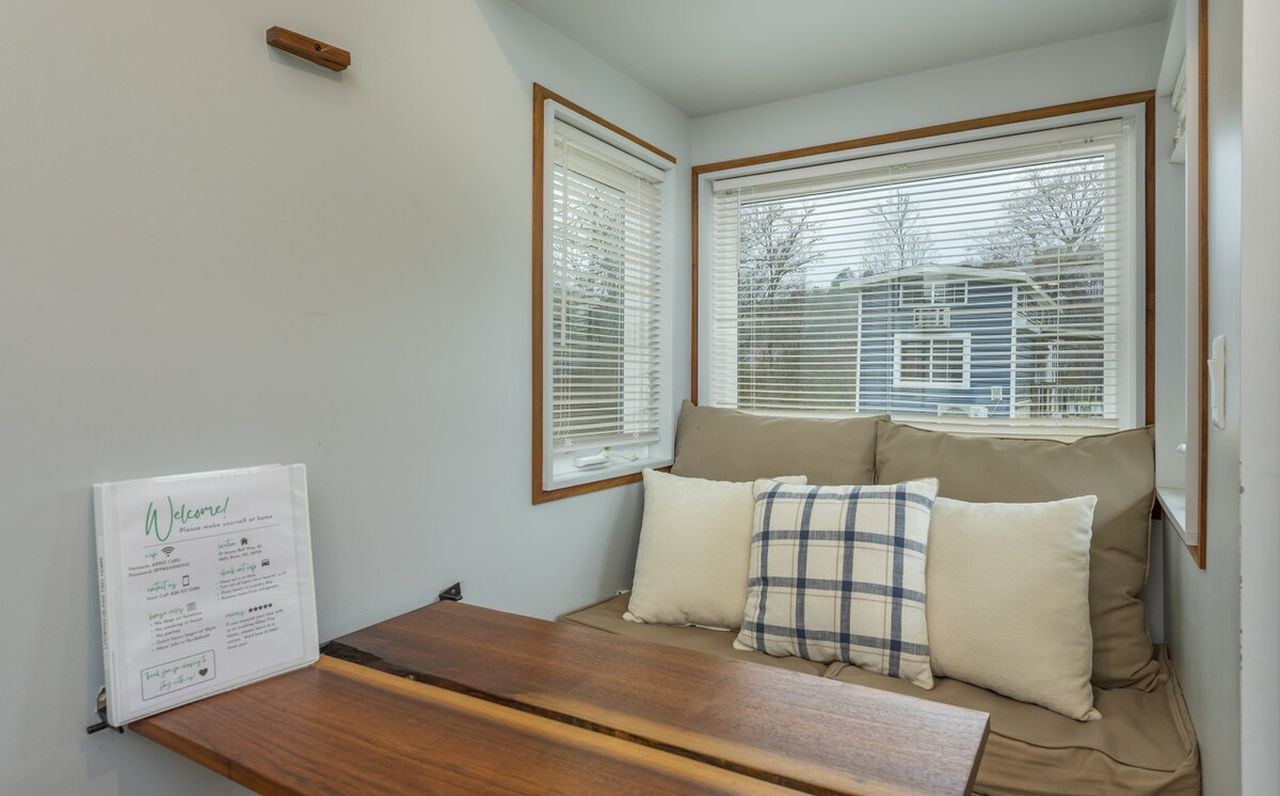 Dining, Sitting, Working Space- Looking Glass Tiny House