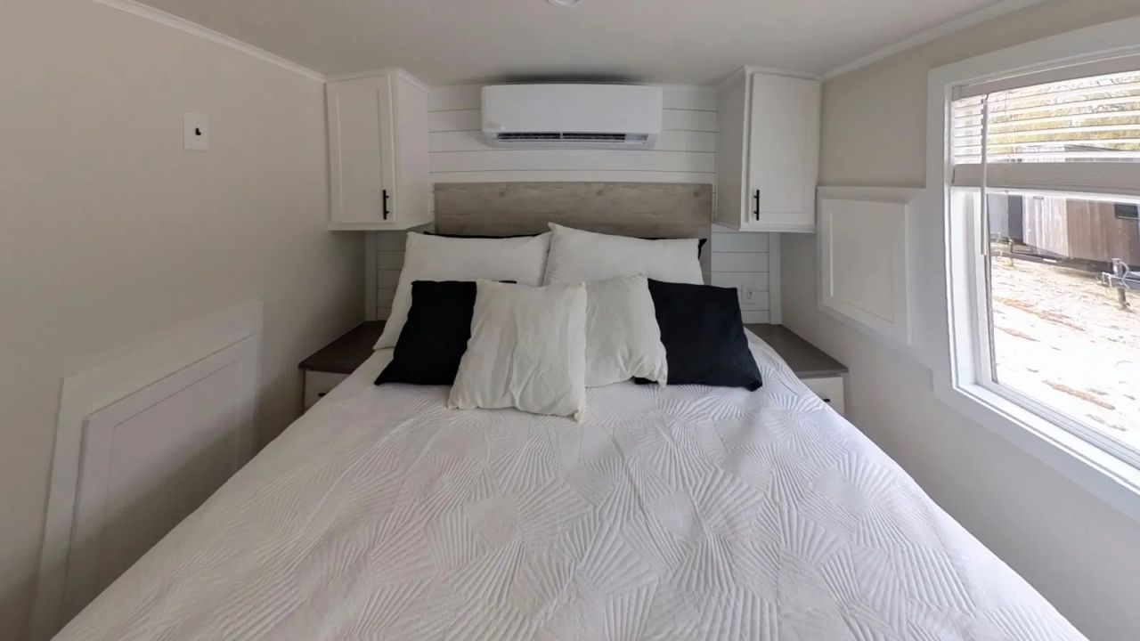 Downstairs Bedroom of Chalet Tiny House