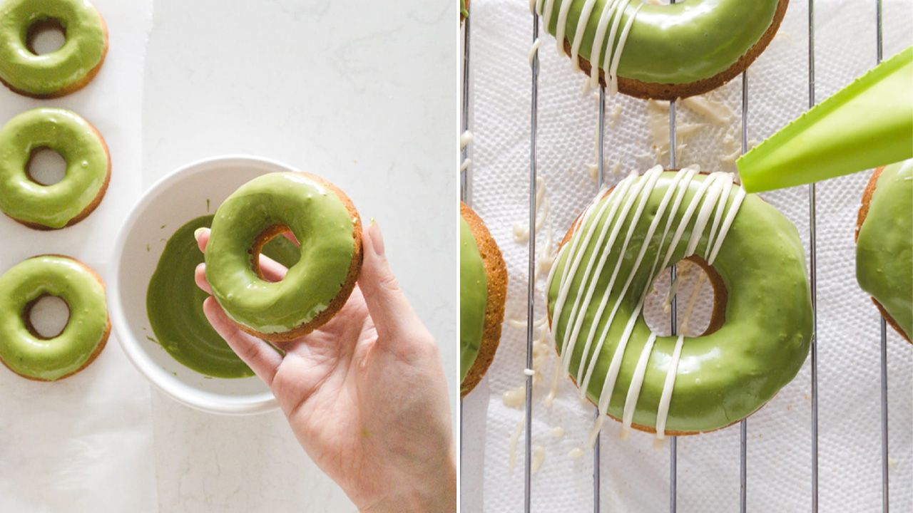 Green Food Ideas for St. Patrick’s Day - Mochi Donuts