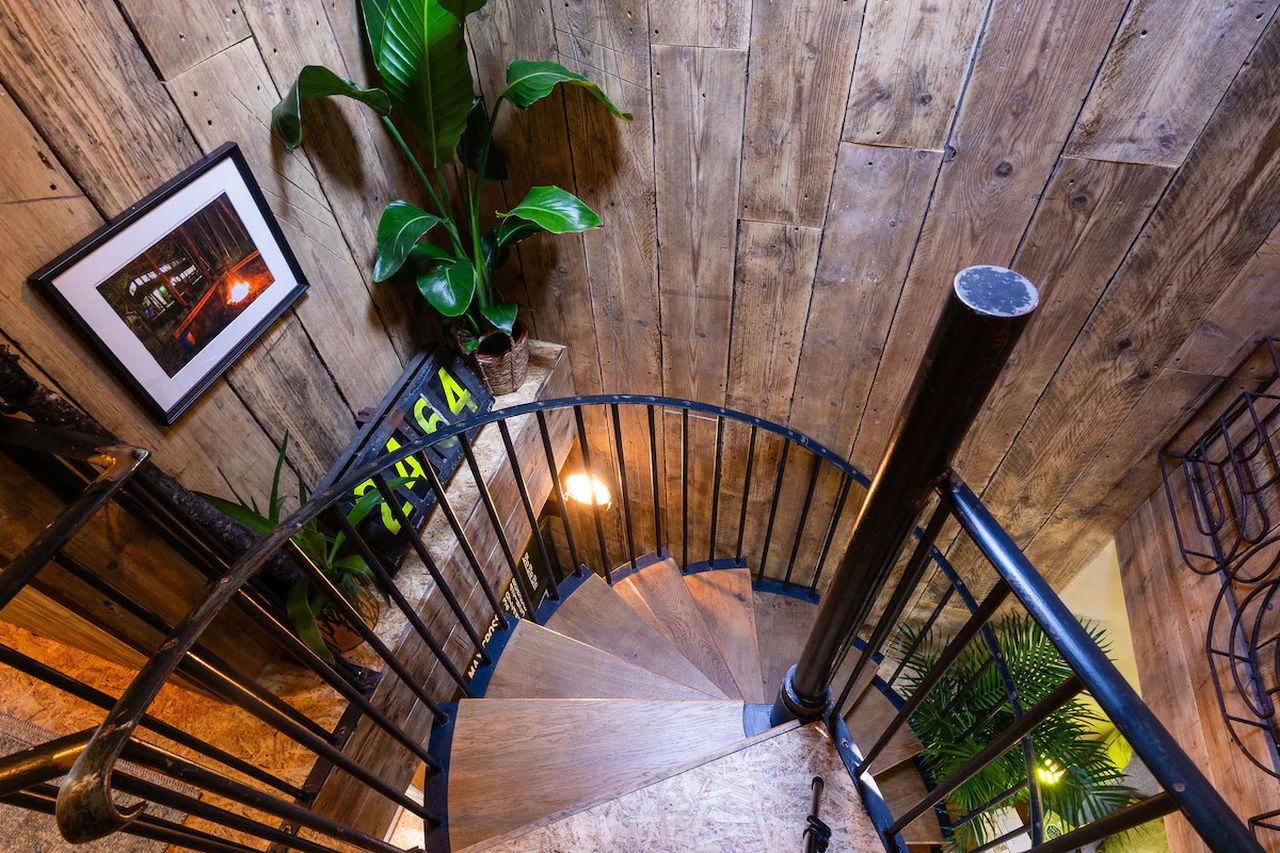 Interior of Evergreen Cabin- Shipping Container Home