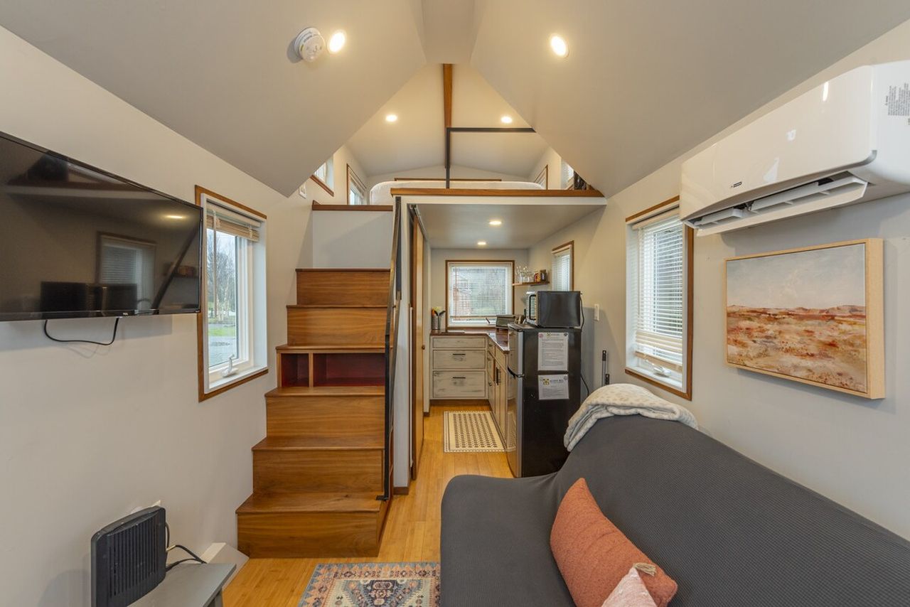 Interior of Looking Glass Tiny House