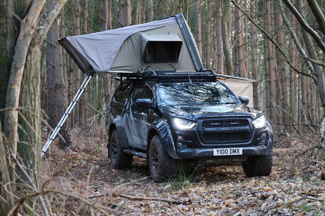 Isuzu UK Basecamp Camper with Rooftop Tent