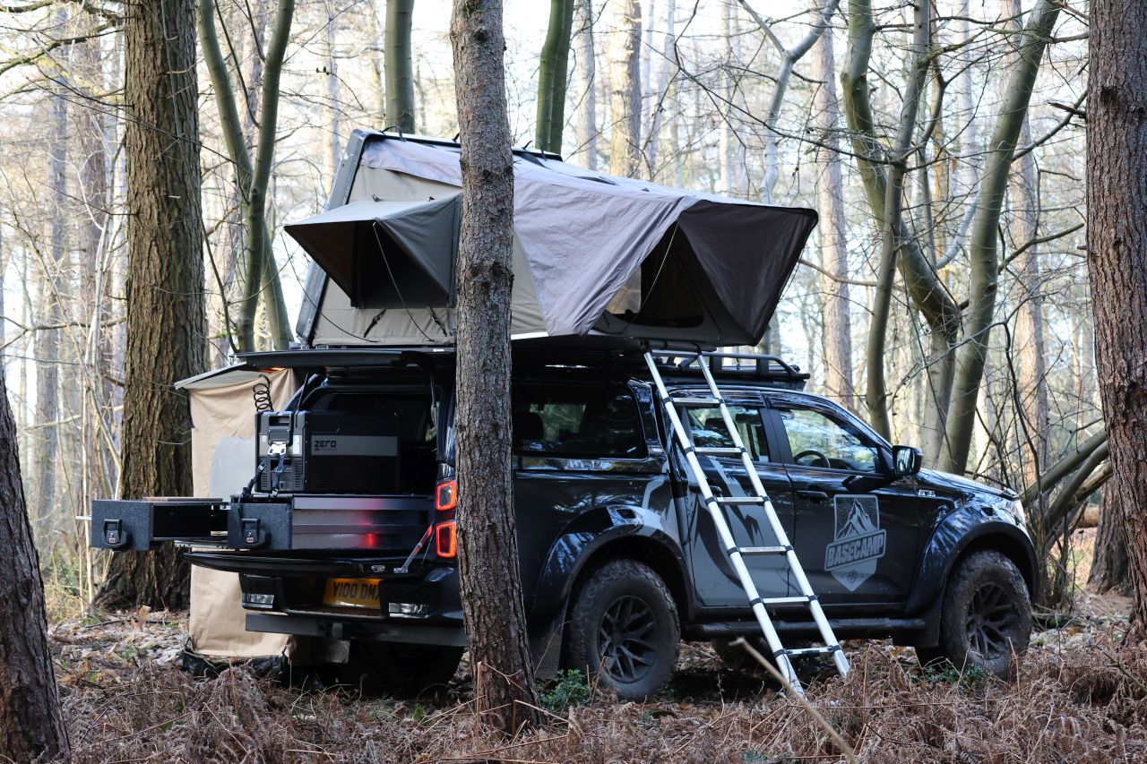 Isuzu UK Basecamp Camper with Rooftop Tent