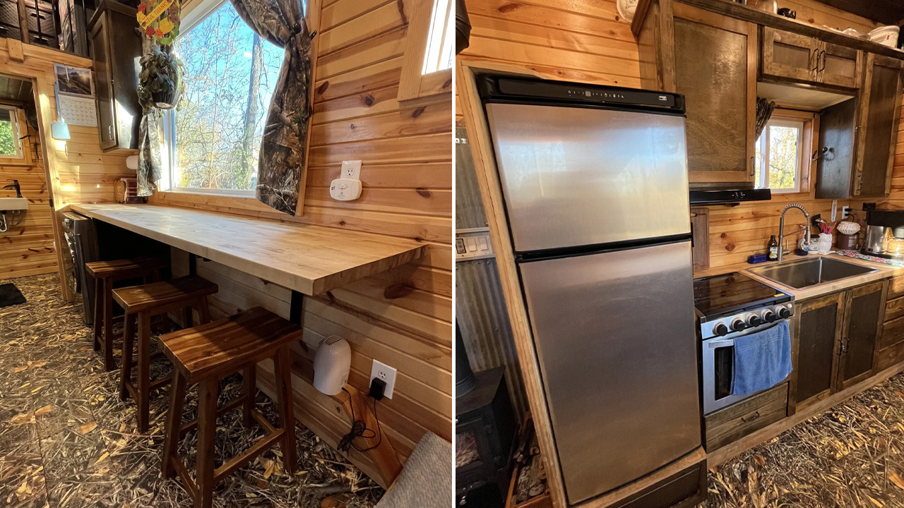 Kitchen and Dining of $69k tiny house