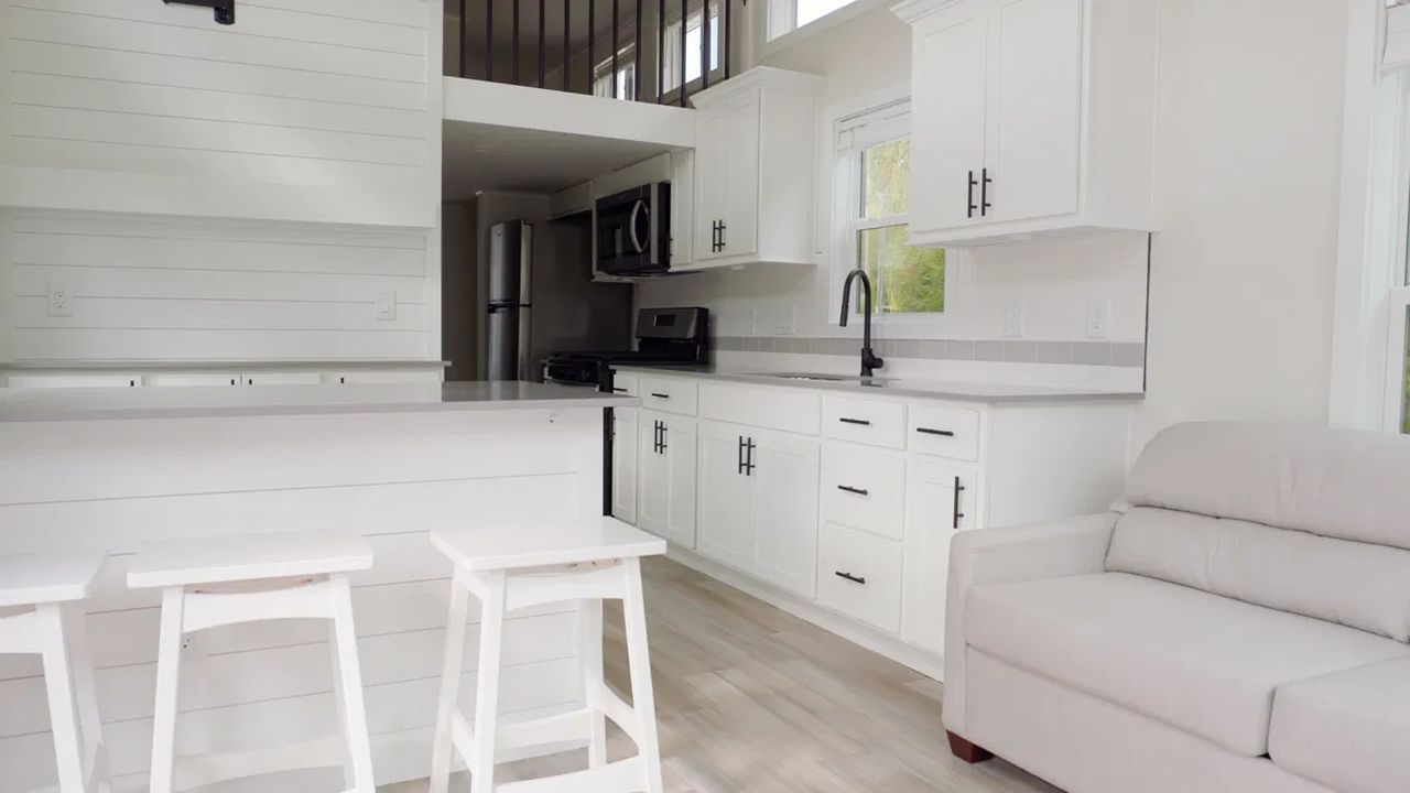 Kitchen of Farmhouse Chalet tiny house