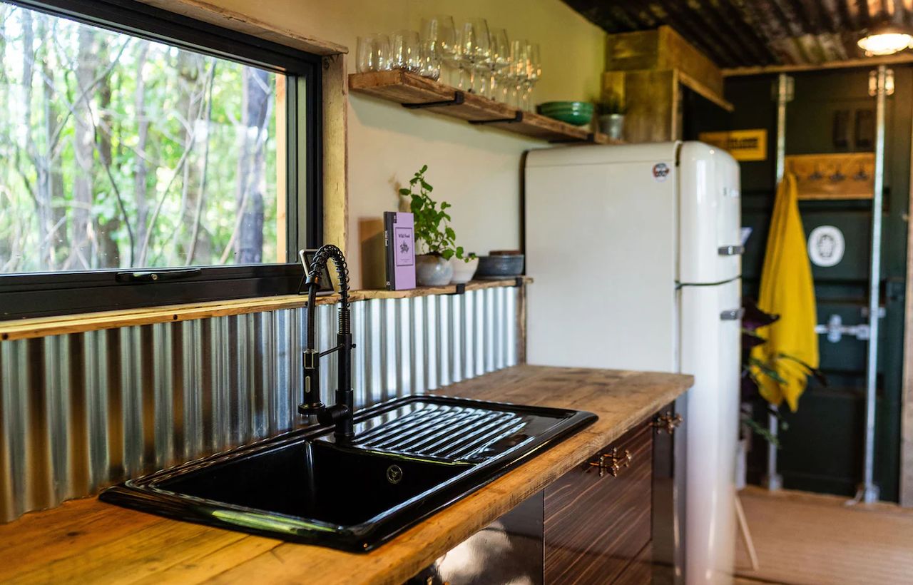 Kitchen of Evergreen Cabin