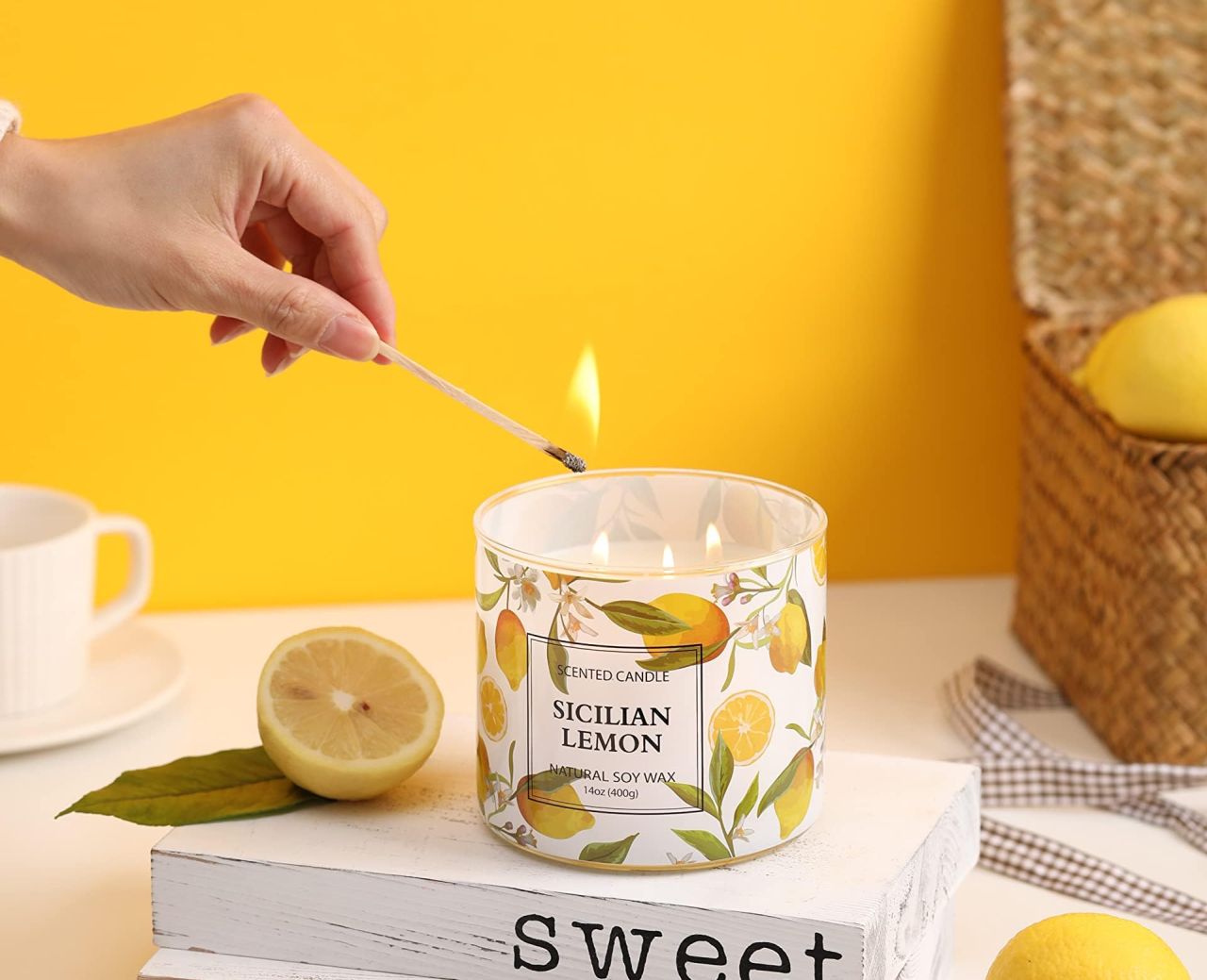 Lemon Candle, Sicilian Lemon Scented Candle