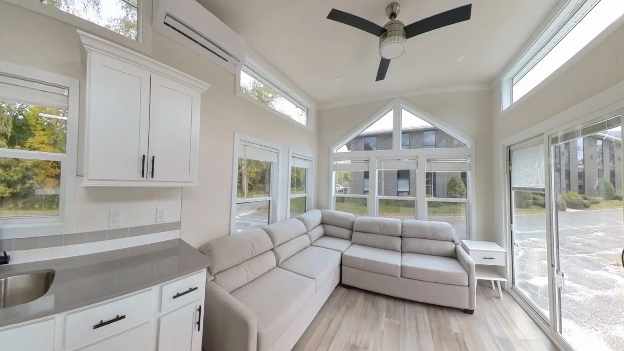 Living Room of Farmhouse Chalet tiny house - 1