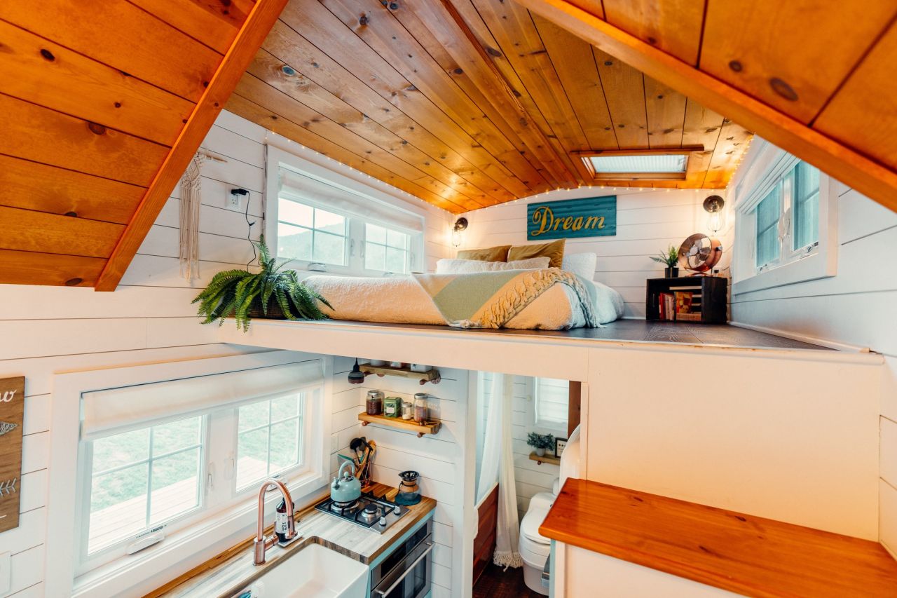 Loft Bedroom of Ginger Tiny House