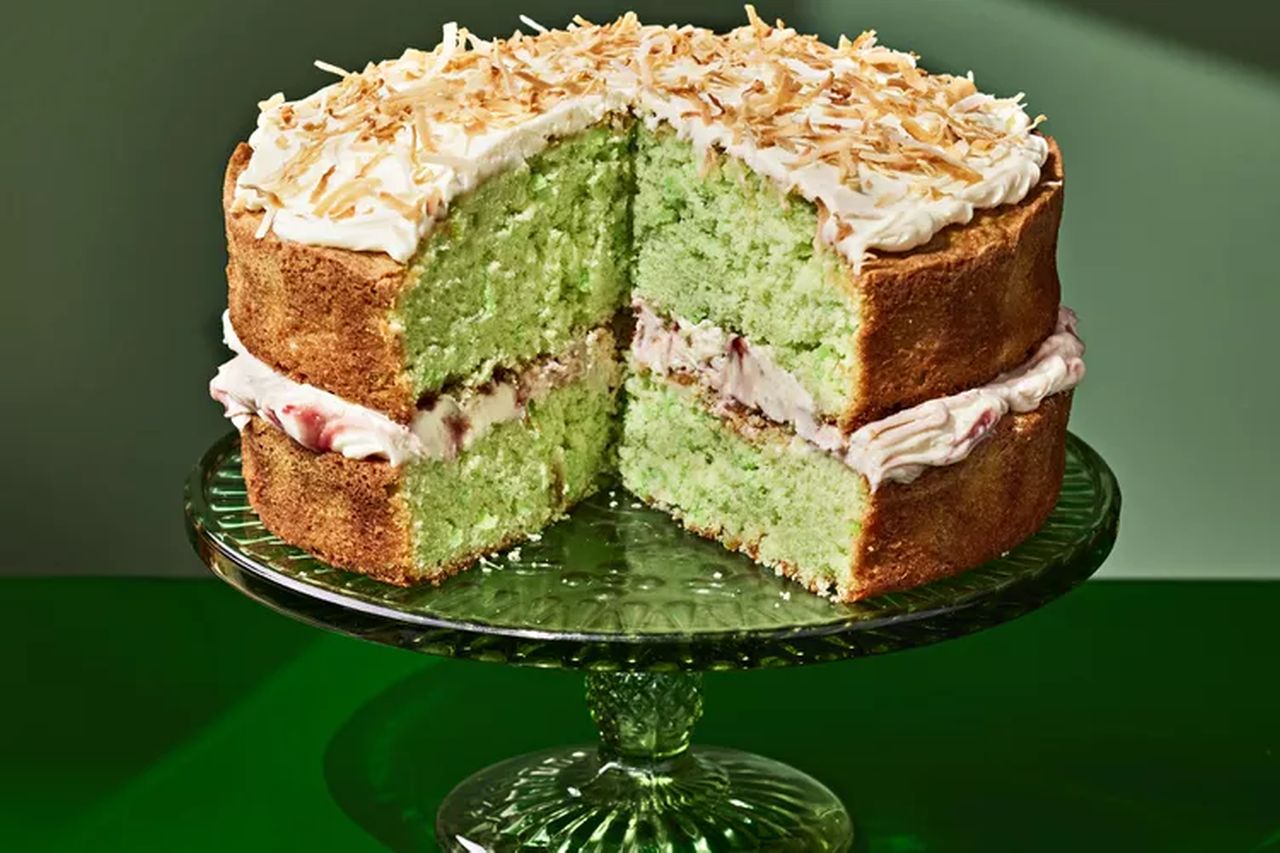 Pandan and Coconut Cake