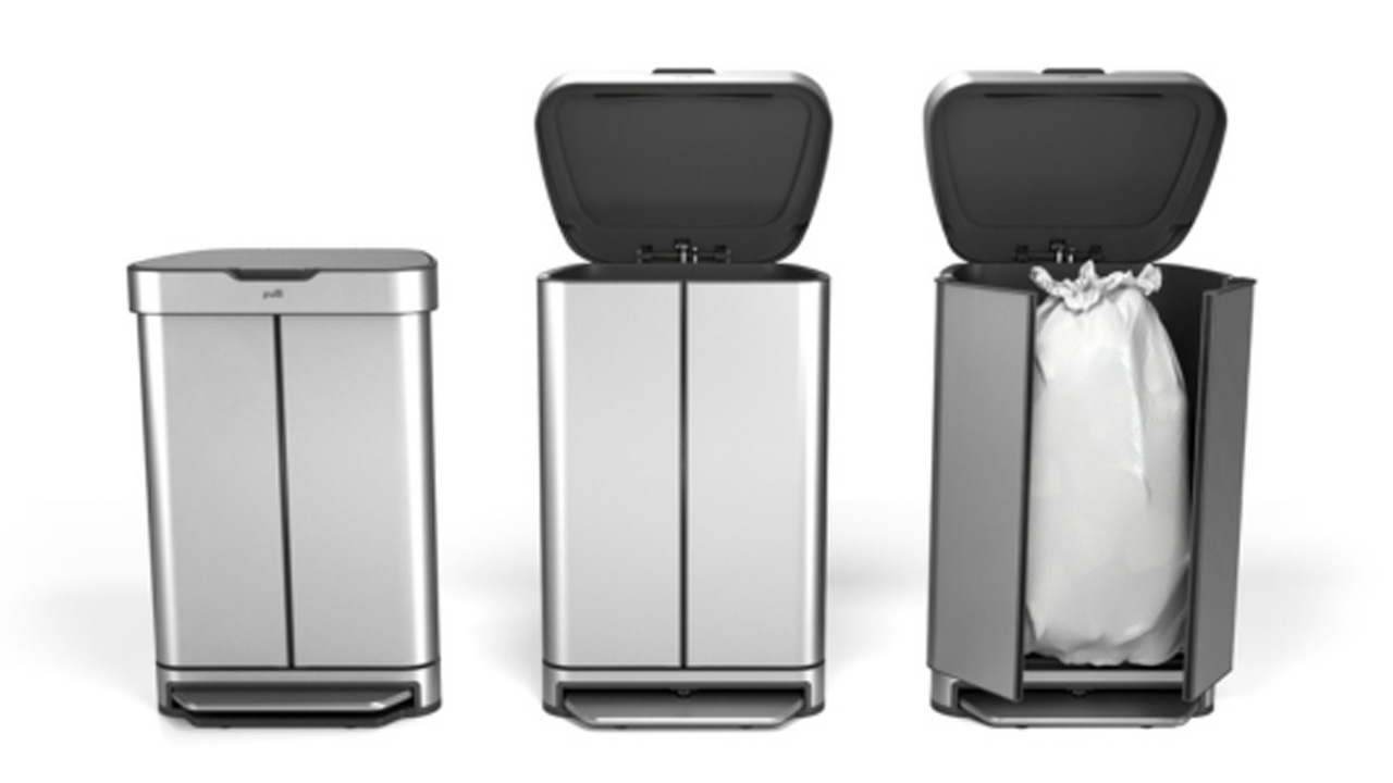 Pulli Bin Trashcan Lets Your Take Out Trash Bag From Front With Ease