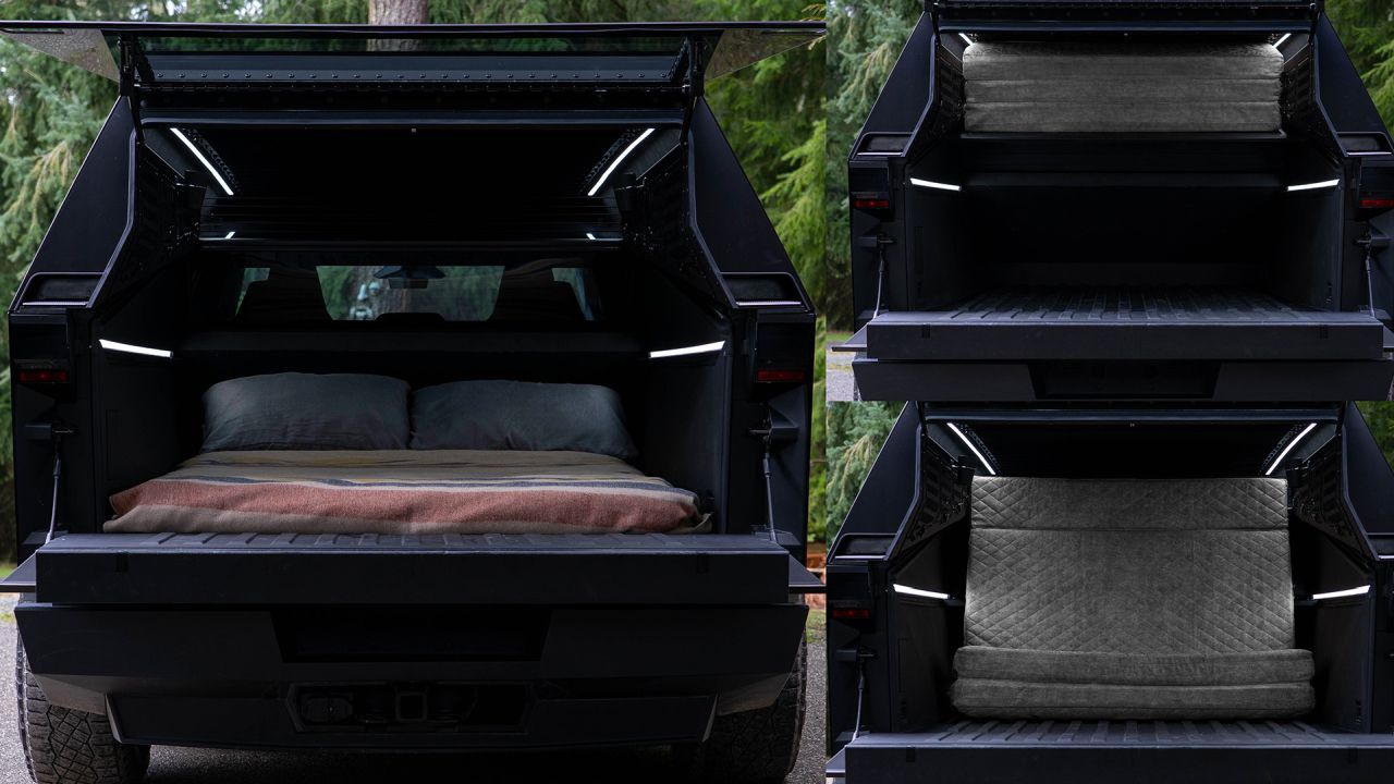 Space Campers Unveils The Cap That Lets You Sleep in Your Tesla CyberTruck