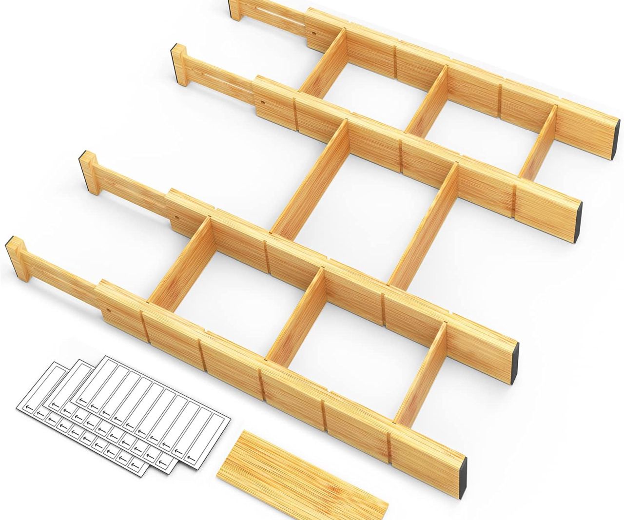 SpaceAid Bamboo Drawer Dividers