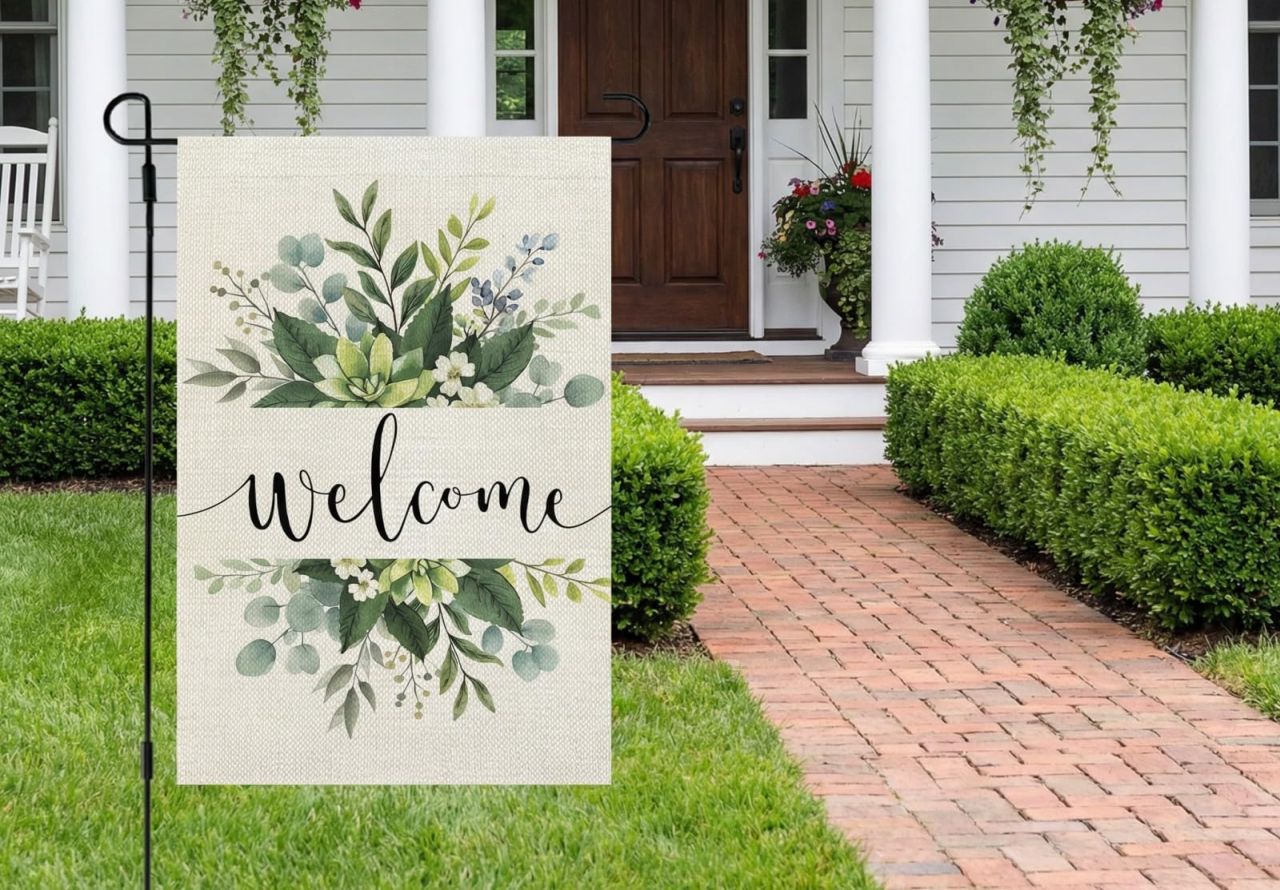 Spring Floral Welcome Garden Flag
