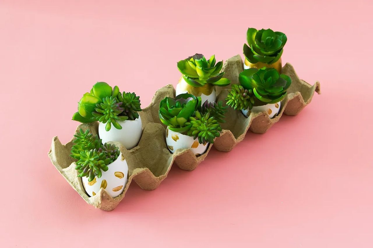 Succulent Easter Egg Planter