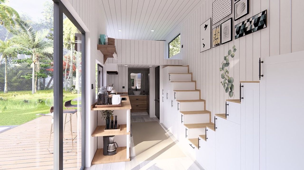 Tesla Tiny House- Sun-Drenched Interior