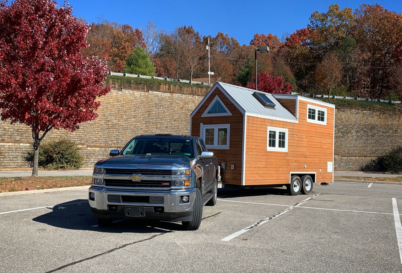 The exterior of Ginger tiny house